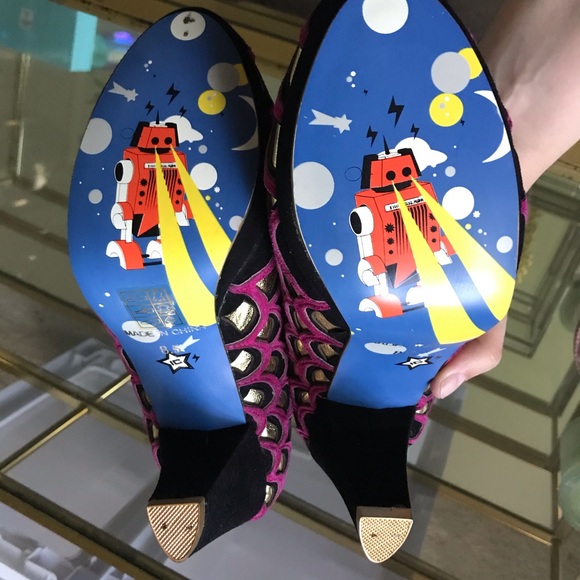🔥NEW UNIQUE Irregular Choice scalloped heels 8.5 - Picture 3 of 8